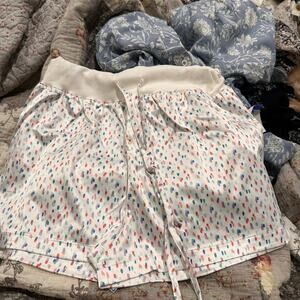 Royal Standard Satin Sleep Shorts Confetti Print Women’s Size M